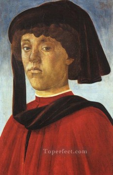 サンドロ・ボッティチェッリ Painting - 若い男の肖像 サンドロ・ボッティチェッリ